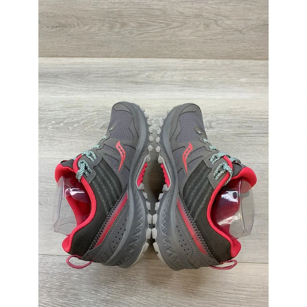 Saucony Excursion Women's 8.5 W Trail Running Shoes Grey Pink Athletic Shoes